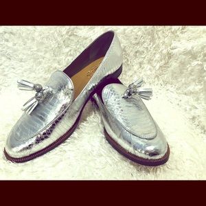 Ralph Lauren 'Brindy' Silver loafers